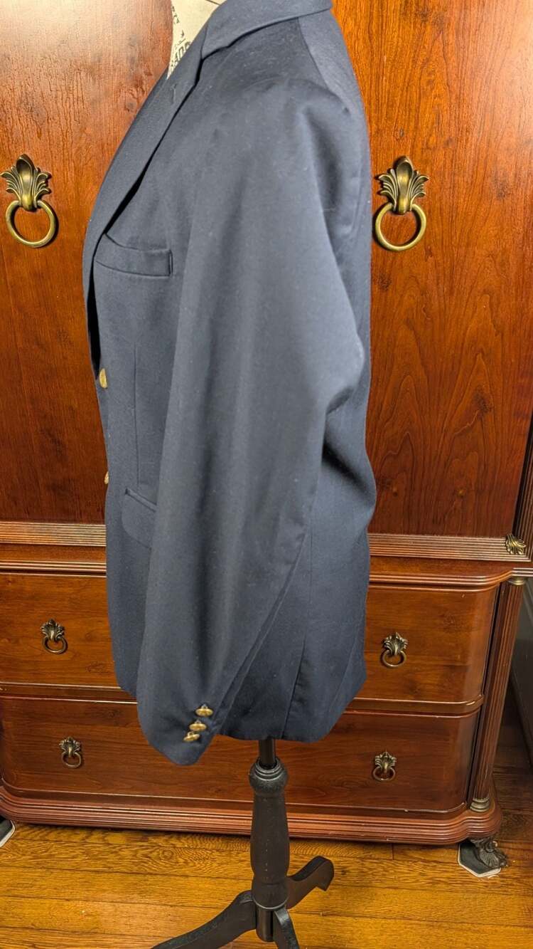 Chaps Boys Navy Blue Blazer Jacket Size 18 Regular - Picture 4 of 9